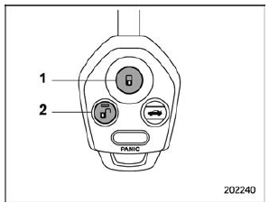 To arm the system using the access key/remote transmitter