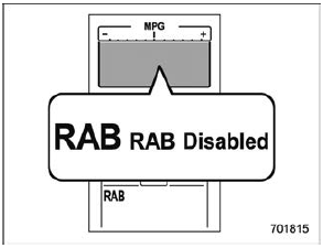 RAB warning indicator
