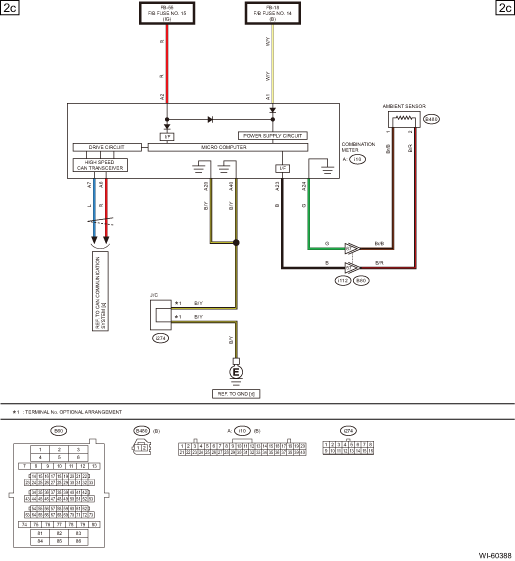 Subaru Legacy Service Manual - Air conditioning system wiring diagram