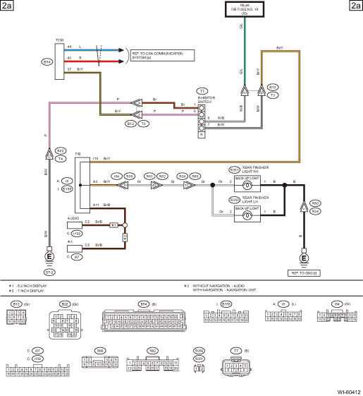Subaru Legacy Service Manual - Back-up light system wiring diagram