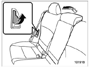 Reclining the seatback (Outback)