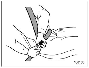 Unfastening the seatbelt
