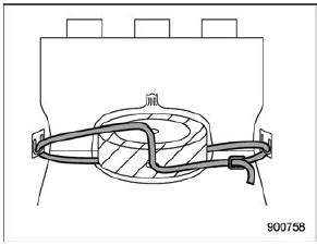 Storing with the tire bag (Outback)