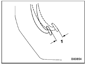 Checking the brake pedal free play 