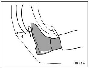 Checking the brake pedal reserve distance