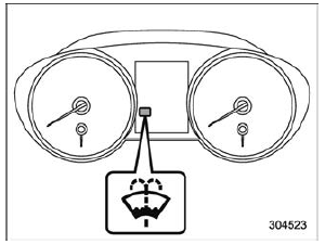 Windshield washer fluid warning indicator