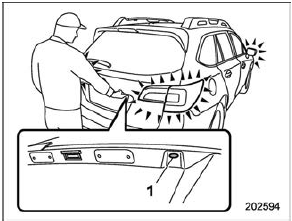 Locking with the rear lock button