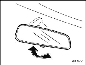 Inside mirror (without auto-dimming function) (if equipped)