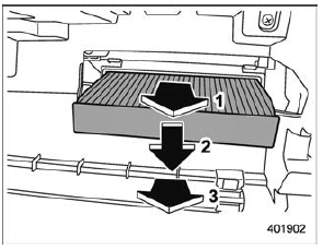 Replacing an air filter