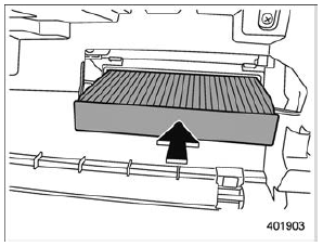 Replacing an air filter
