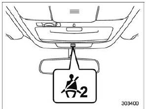 Front passenger's warning light