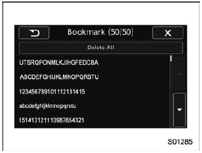 Delete bookmark from the list