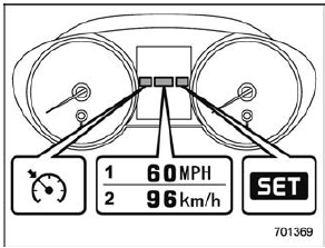 Cruise control set indicator