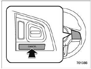 To temporarily cancel the cruise control