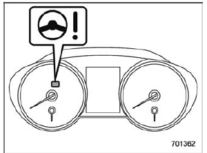Power steering warning light