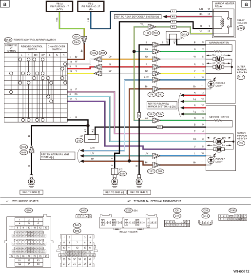 Subaru Legacy Service Manual Remote Control Mirror System Wiring Subaru Legacy Service Manual Remote Control Mirror System Wiring