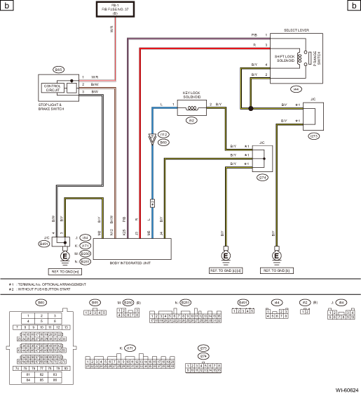 Subaru Legacy BN/BS (20152019) Service Manual Shift lock control
