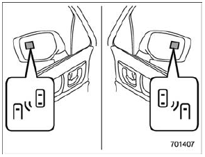 BSD/RCTA approach indicator light