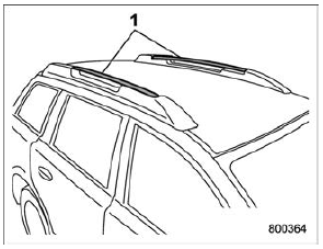 Roof rails with integrated crossbars (Outback - if equipped)